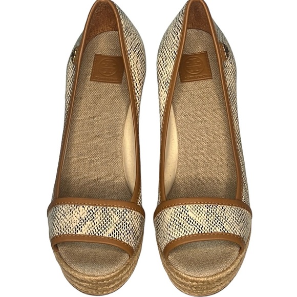 Tory Burch Plata Royal Majorca Wedge Shoe - Picture 2 of 6